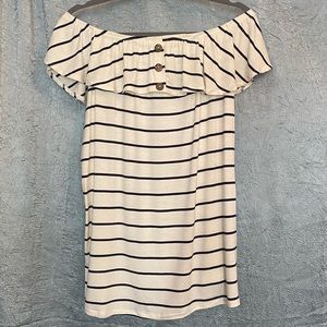 Plus size off shoulder layered ruffled top